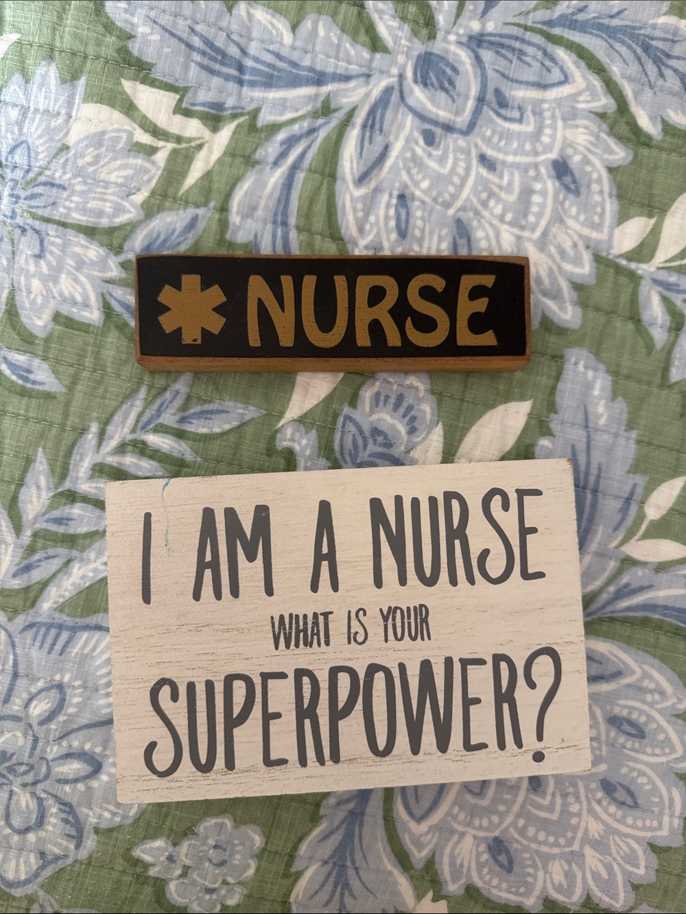 Nurse Wood Sign Set - Black and White Wall Decor
